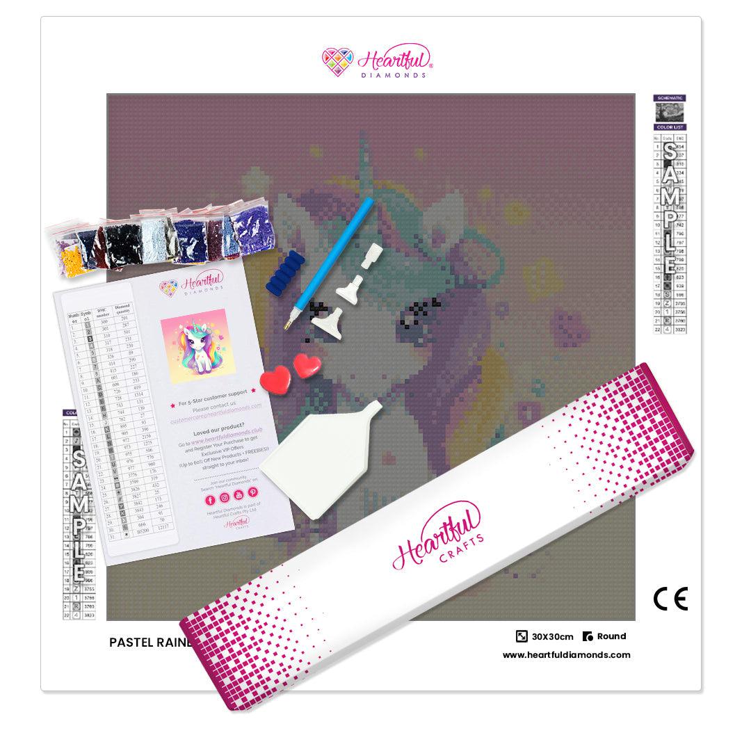 Pastel Rainbow Unicorn — Starter Diamond Painting Kit