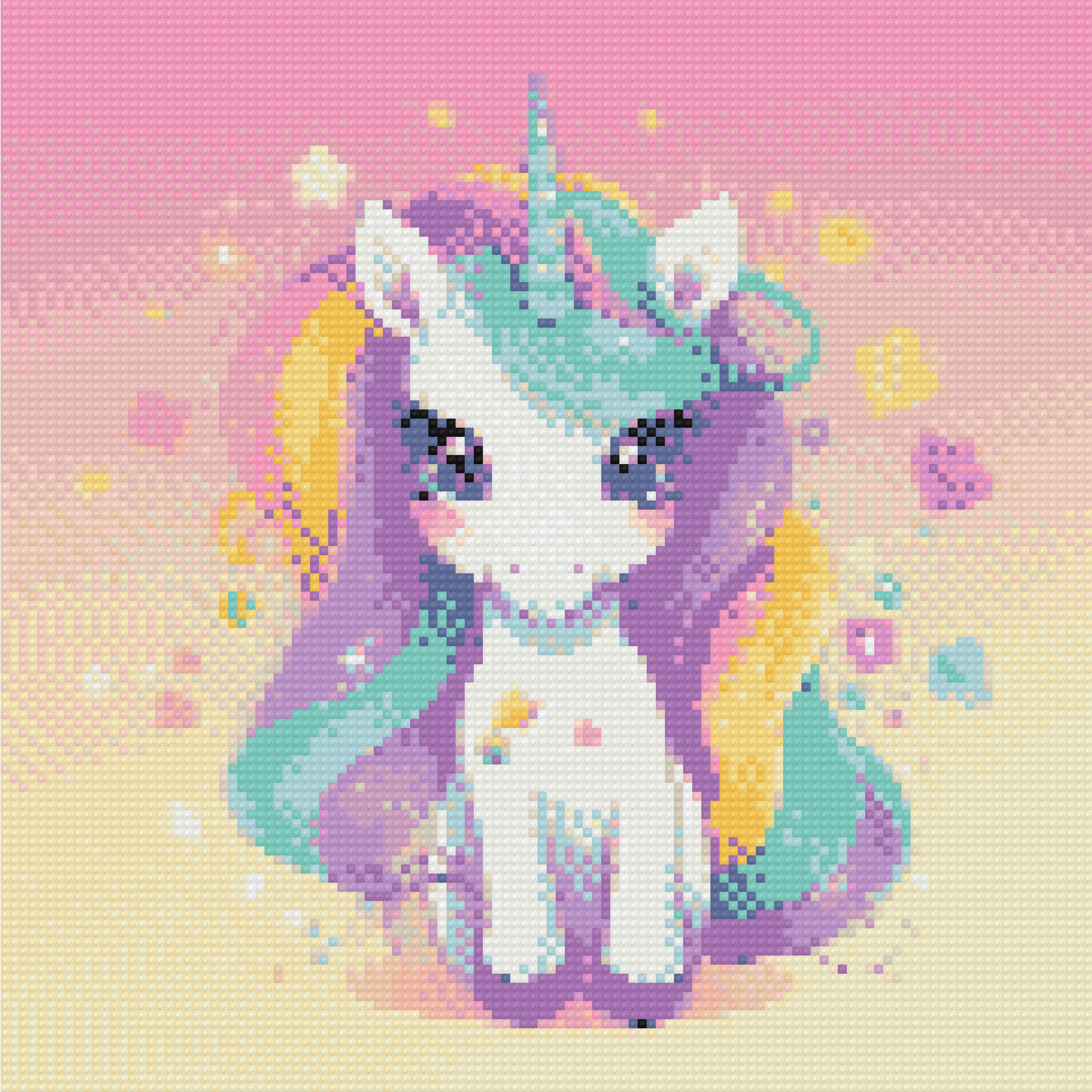 Pastel Rainbow Unicorn — Starter Diamond Painting Kit