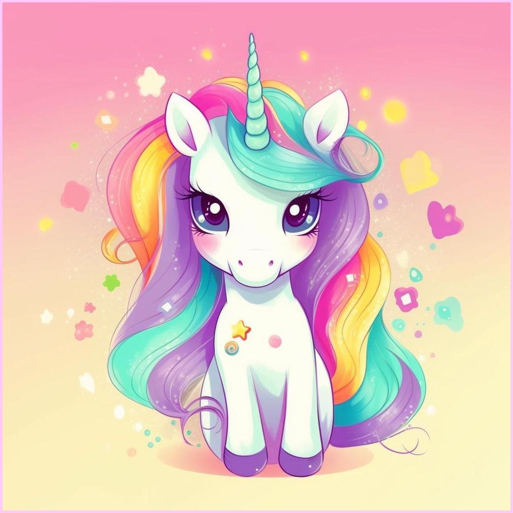 Pastel Rainbow Unicorn — Starter Diamond Painting Kit