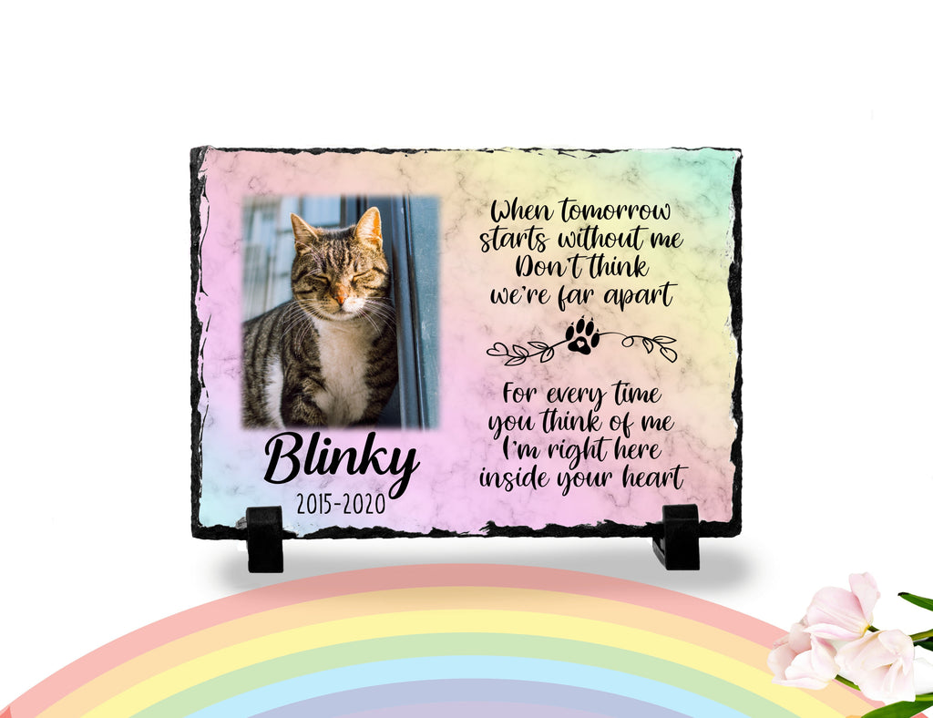 Cat Memorial Gifts Plaque When tomorrow starts without me Personalized Keepsake