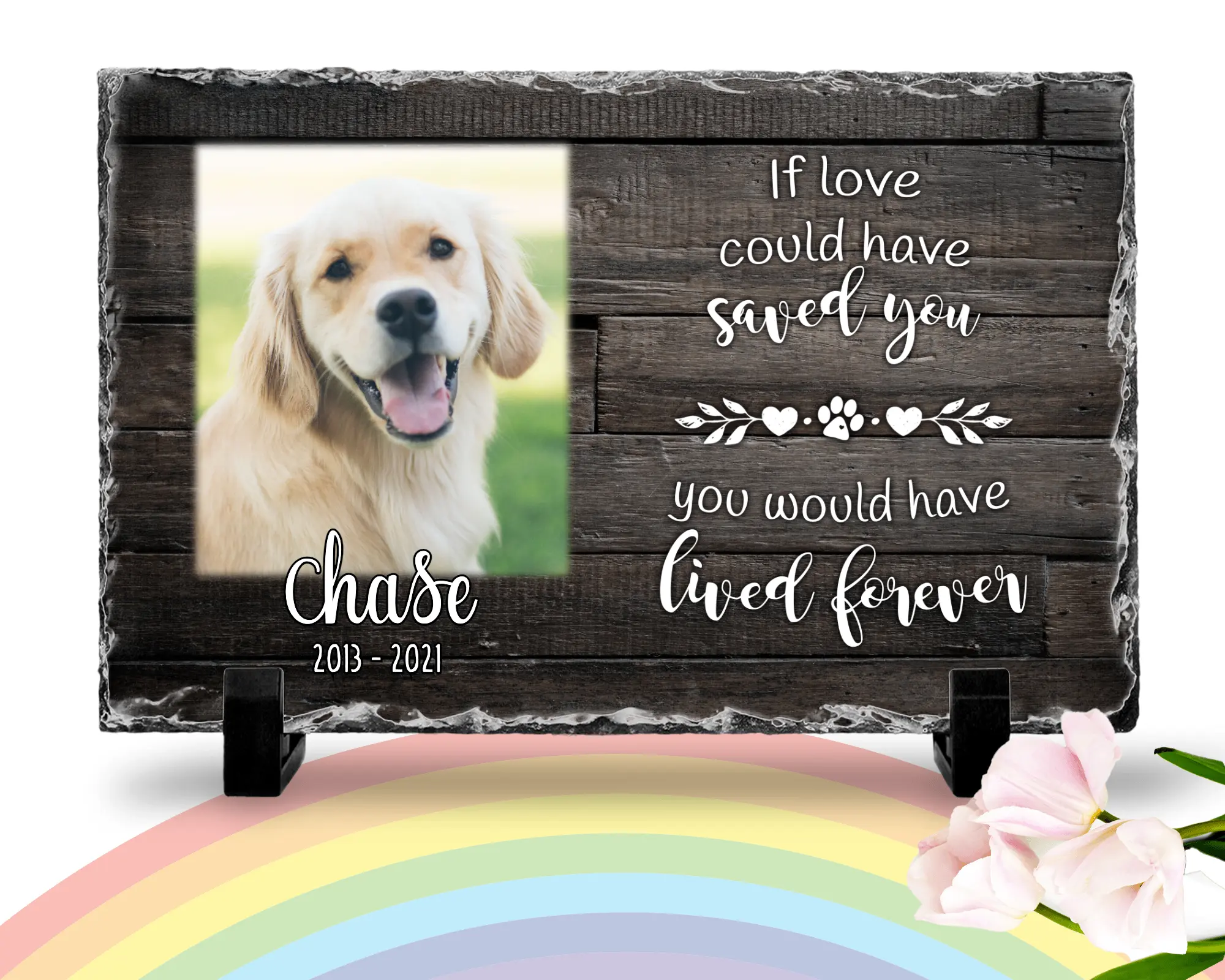 Personalized Dog Memorial If Love Could Have Saved You Personalized Picture Keepsake