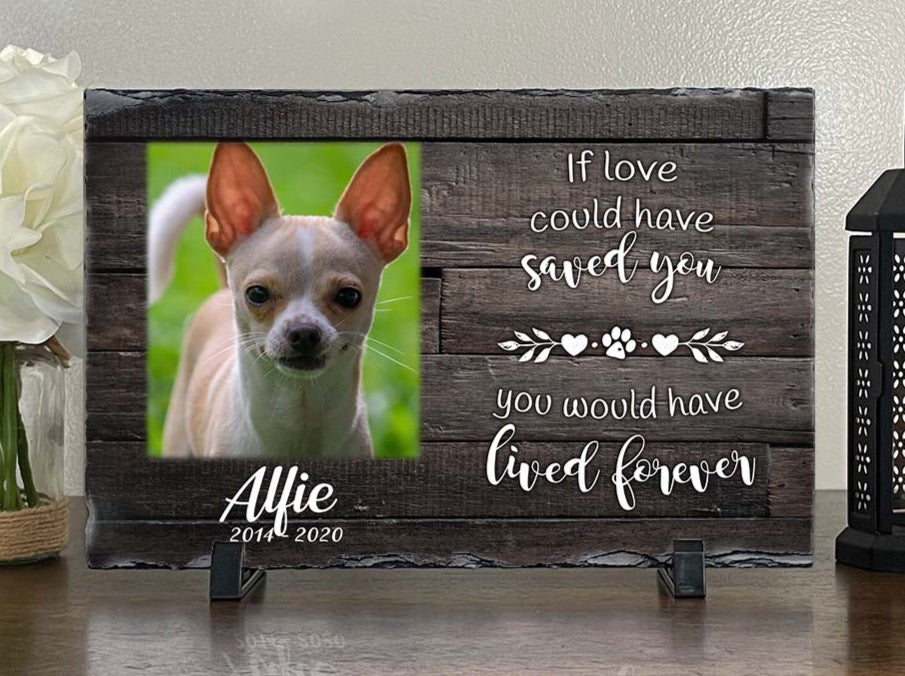 Personalized Dog Memorial If Love Could Have Saved You Personalized Picture Keepsake