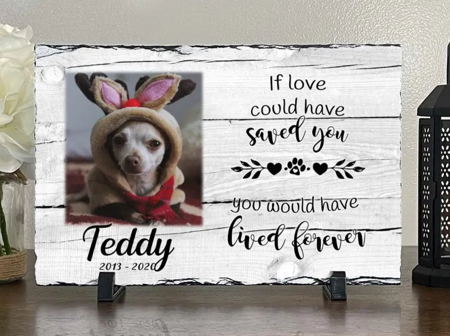 Personalized Dog Memorial If love alone could have saved you, Personalized Picture Keepsake