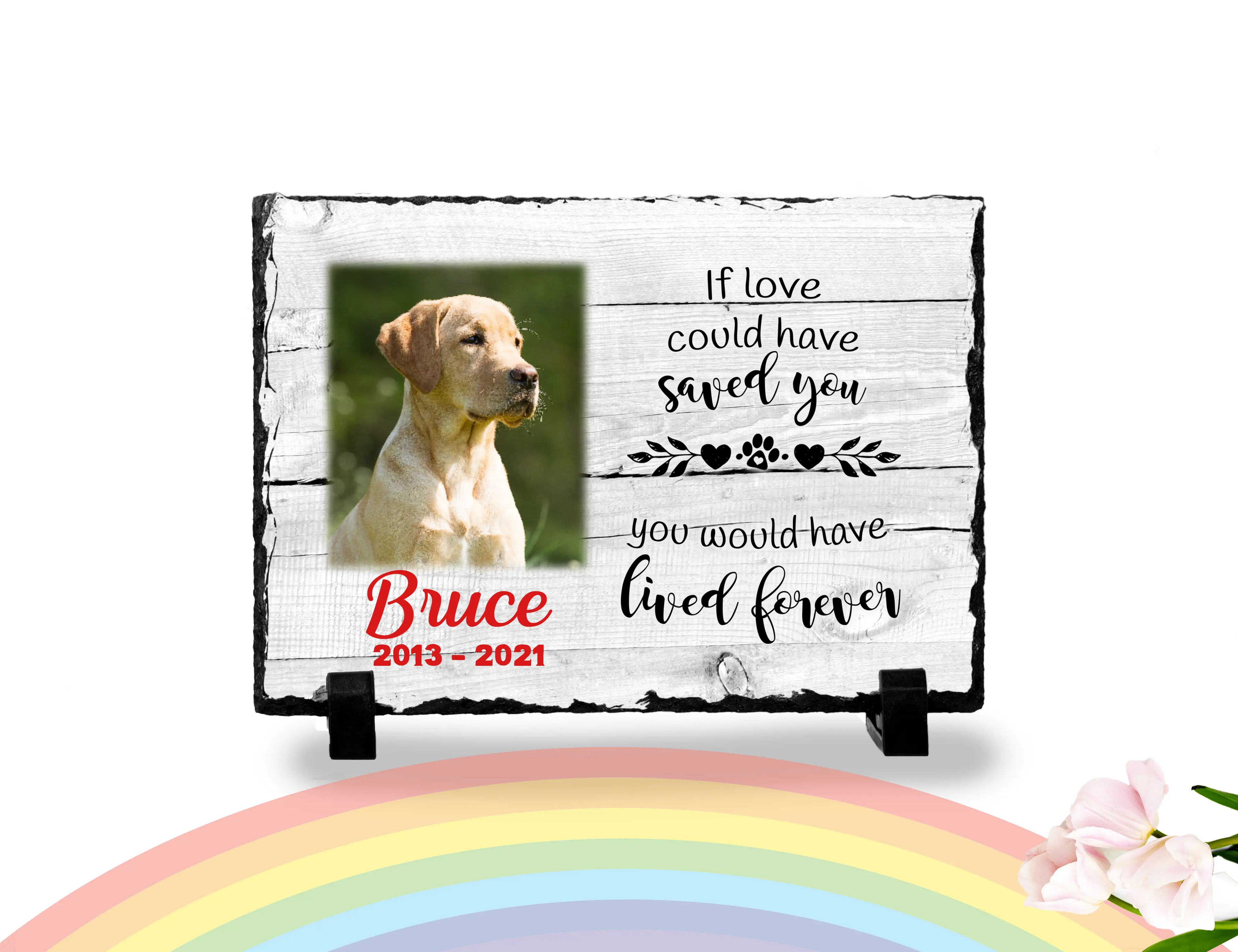 Personalized Dog Memorial If love alone could have saved you, Personalized Picture Keepsake