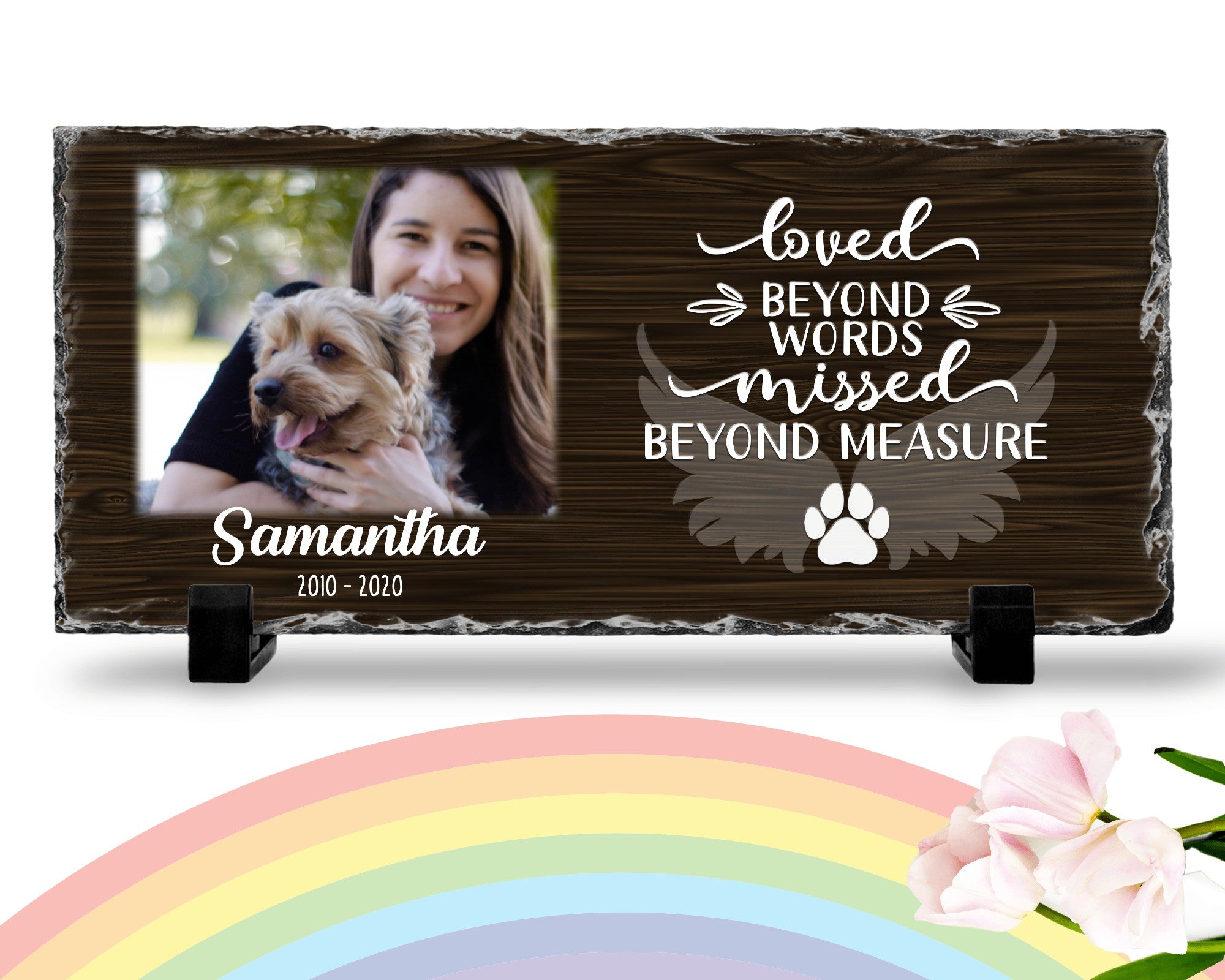 Personalized Dog Memorial Loved Beyond Words Missed Beyond Measure Personalized Picture Keepsake