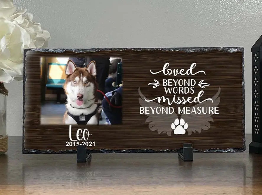 Personalized Dog Memorial Loved Beyond Words Missed Beyond Measure Personalized Picture Keepsake