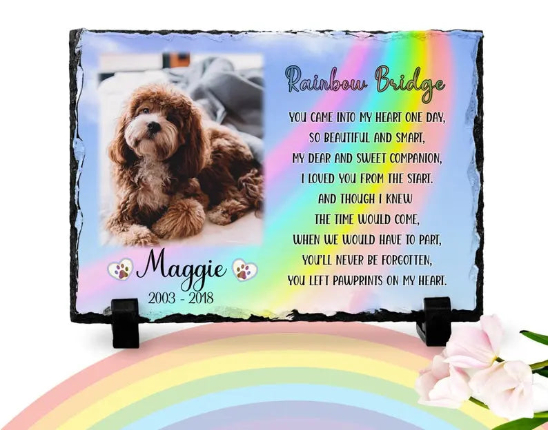 Personalized Dog Memorial You left paw prints on my heart Personalized Picture Keepsake
