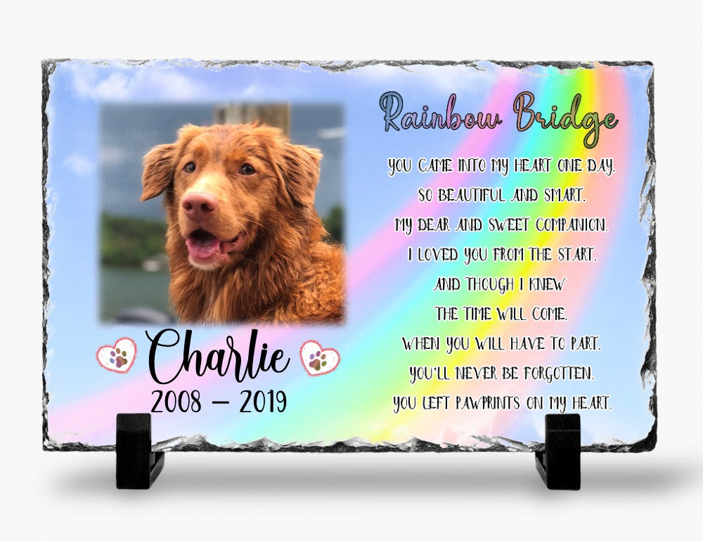 Personalized Dog Memorial You left paw prints on my heart Personalized Picture Keepsake
