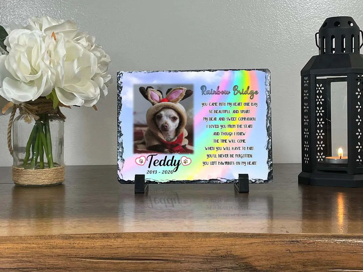 Personalized Dog Memorial You left paw prints on my heart Personalized Picture Keepsake