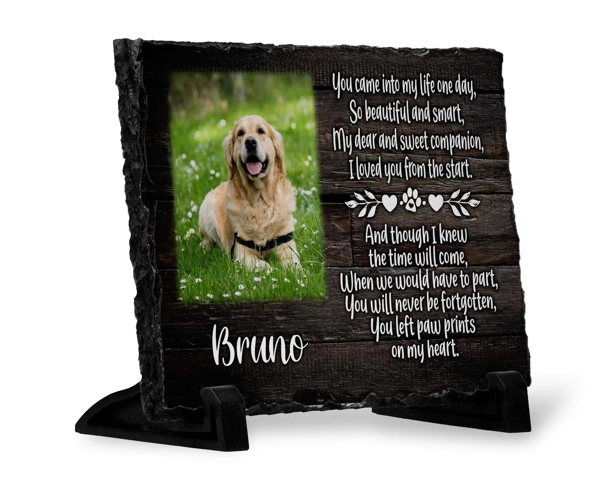 Personalized Dog Memorial You left paw prints on my heart Personalized Picture Keepsake