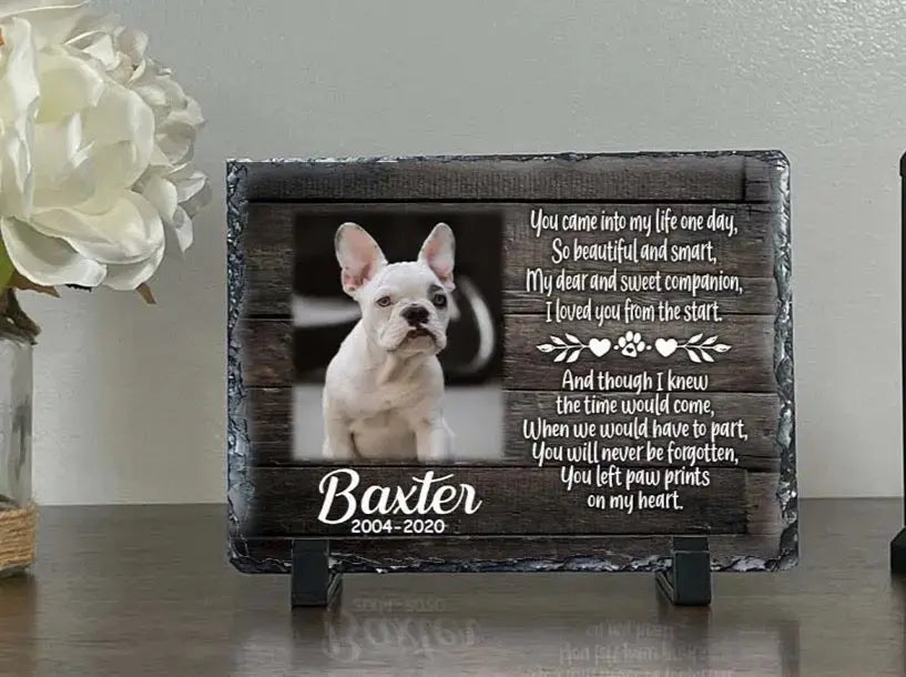 Personalized Dog Memorial You left paw prints on my heart Personalized Picture Keepsake