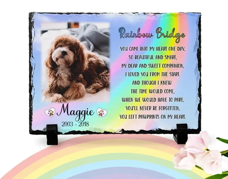 Personalized Dog Memorial You left paw prints on my heart Personalized Picture Keepsake