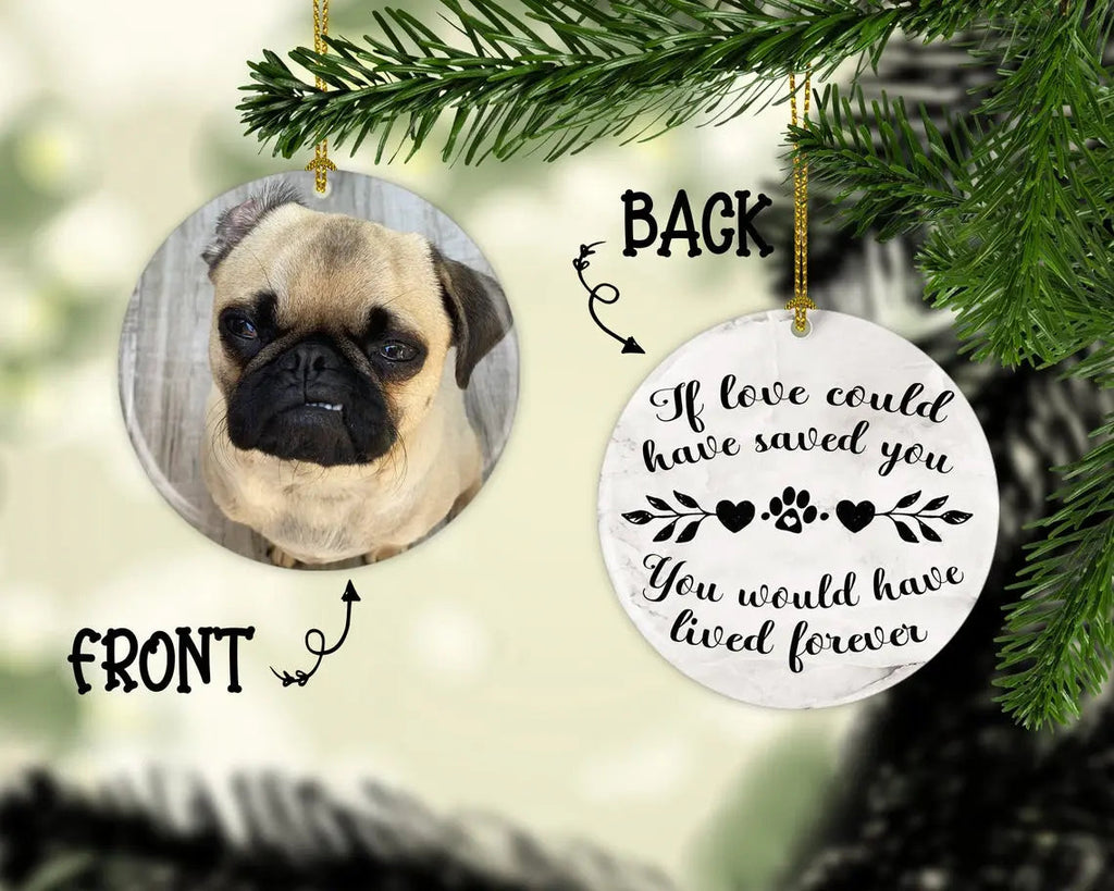 Personalized Dog Memorial Christmas Ornament If Love Could Have Saved You Personalized Picture Keepsake — Diamond Painting Kit