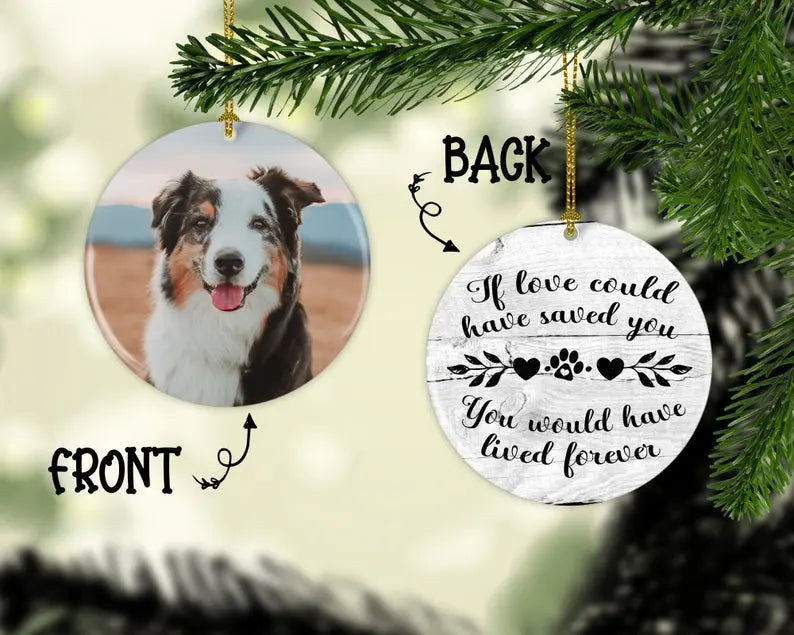 Personalized Dog Memorial Christmas Ornament If Love Could Have Saved You Personalized Picture Keepsake — Diamond Painting Kit