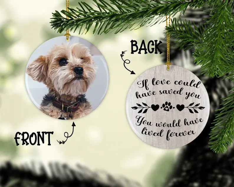 Personalized Dog Memorial Christmas Ornament If Love Could Have Saved You Personalized Picture Keepsake — Diamond Painting Kit