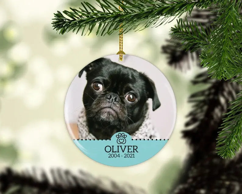 Personalized Dog Memorial Christmas Ornament Personalized Picture Keepsake — Diamond Painting Kit