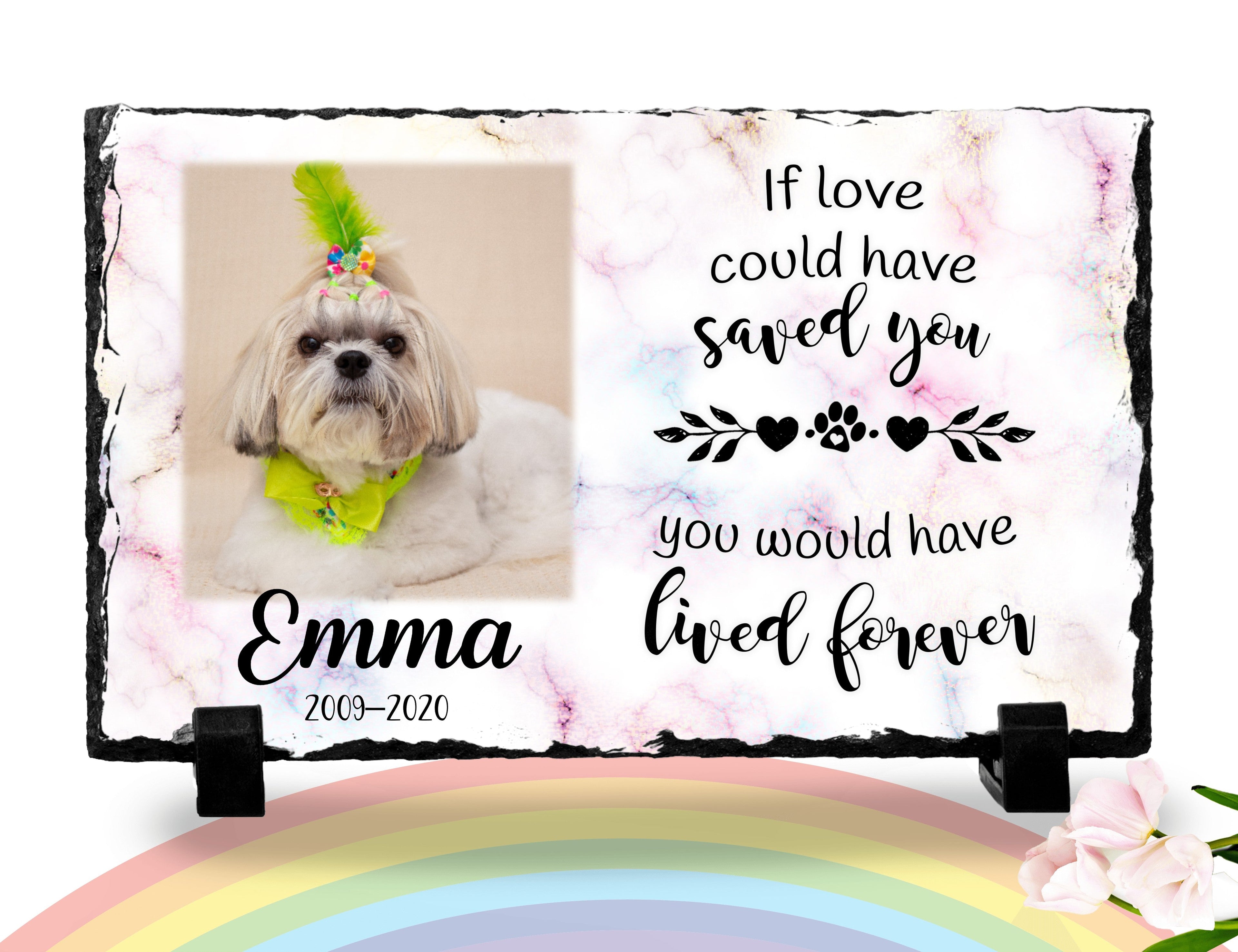 Personalized Dog Memorial Plaque If Love Could Have Saved You Personalized Picture Keepsake