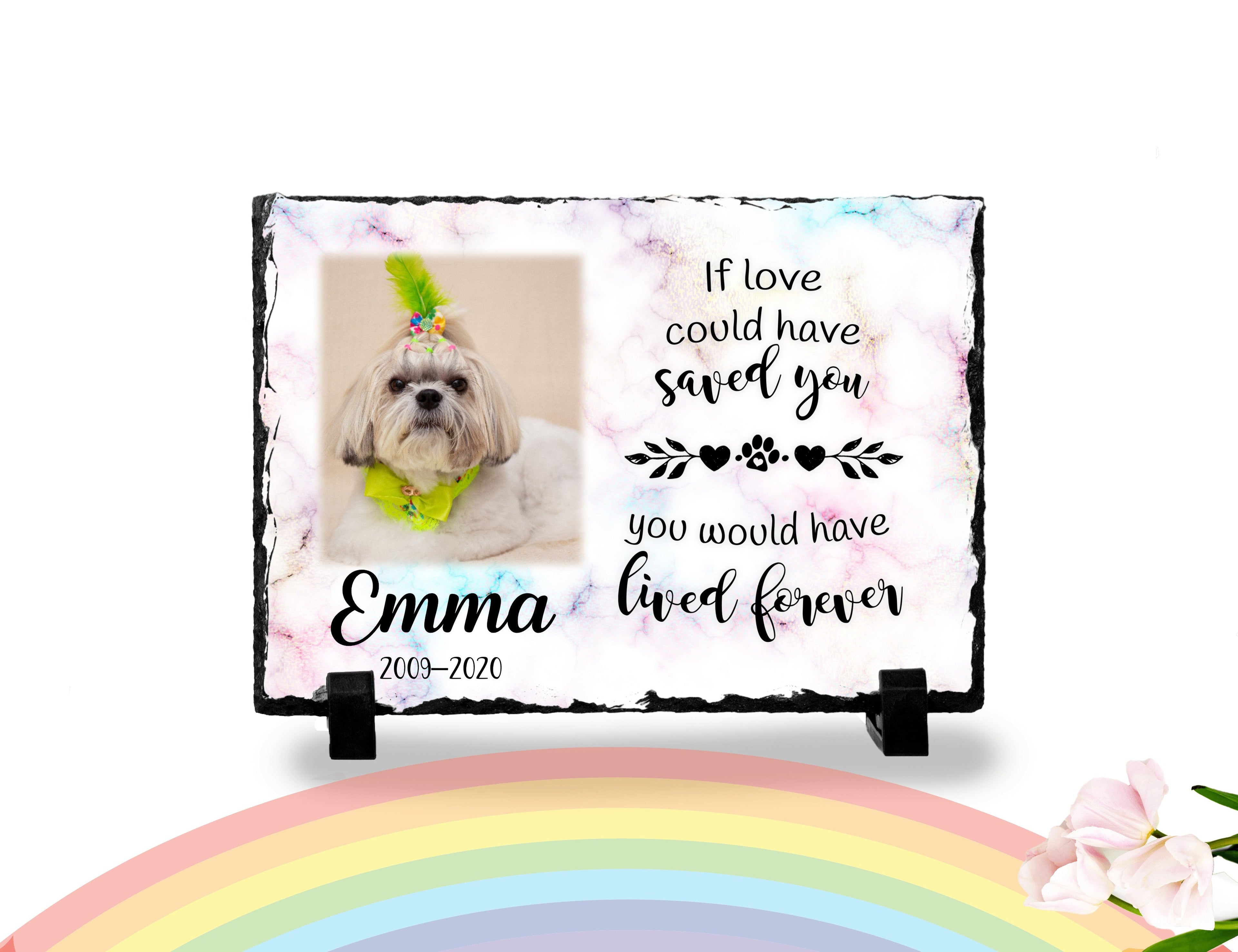 Personalized Dog Memorial Plaque If Love Could Have Saved You Personalized Picture Keepsake