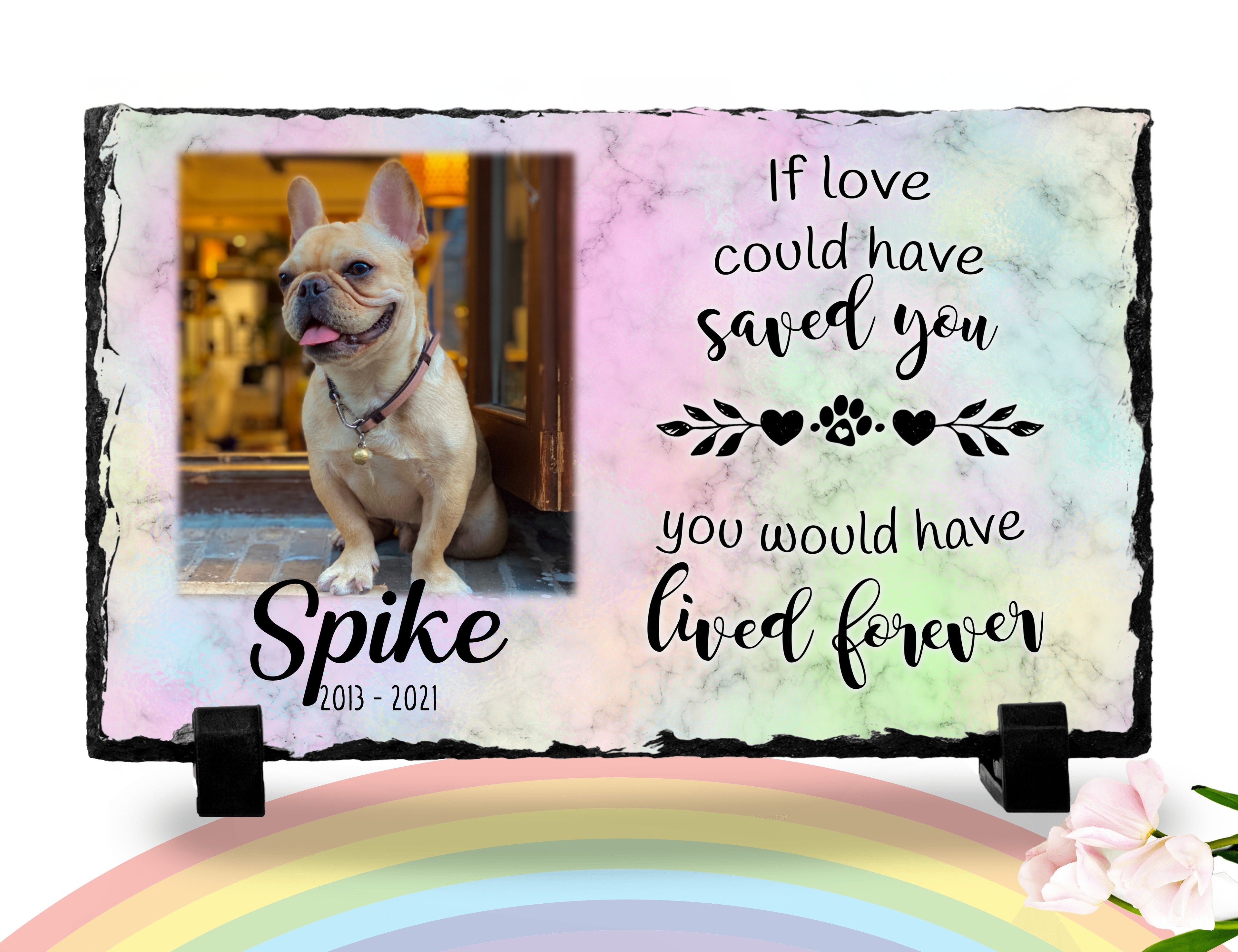 Personalized Dog Memorial Plaque If Love Could Have Saved You Personalized Picture Keepsake