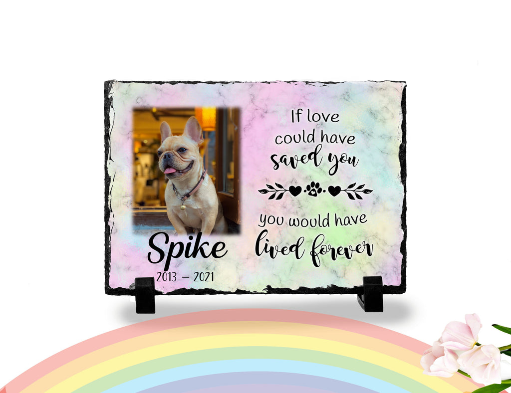 Personalized Dog Memorial Plaque If Love Could Have Saved You Personalized Picture Keepsake