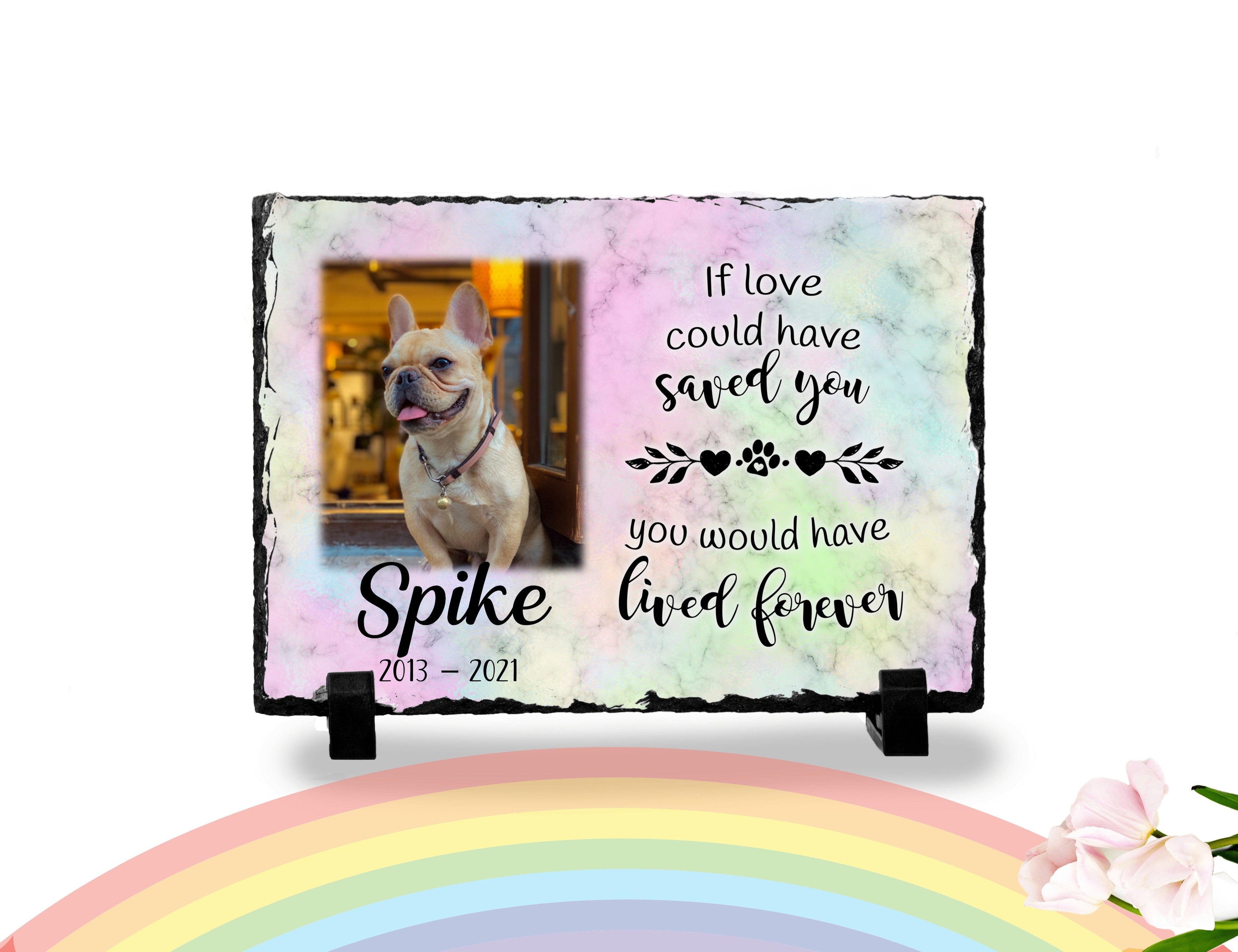 Personalized Dog Memorial Plaque If Love Could Have Saved You Personalized Picture Keepsake