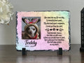 Unique Rainbow Bridge Pet loss Personalized Dog Memorial Plaque You left paw prints on my heart Personalized Picture Keepsake