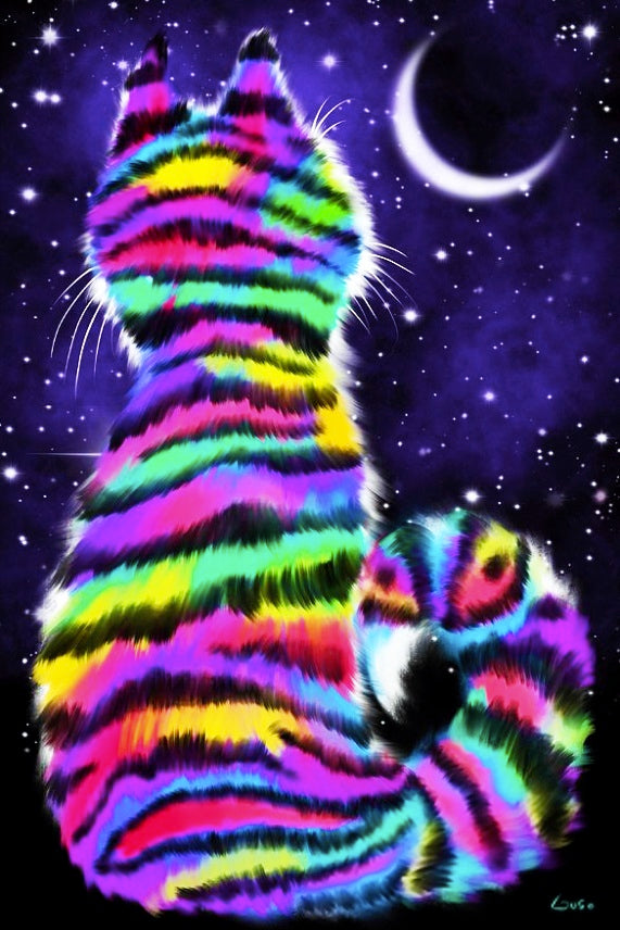 Rainbow Tiger Cat — Diamond Painting Kit
