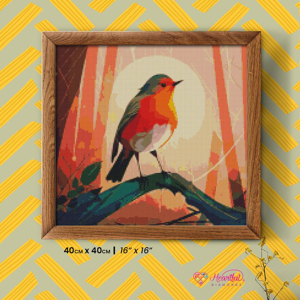 Red Robin in the Forest — Diamond Painting Kit