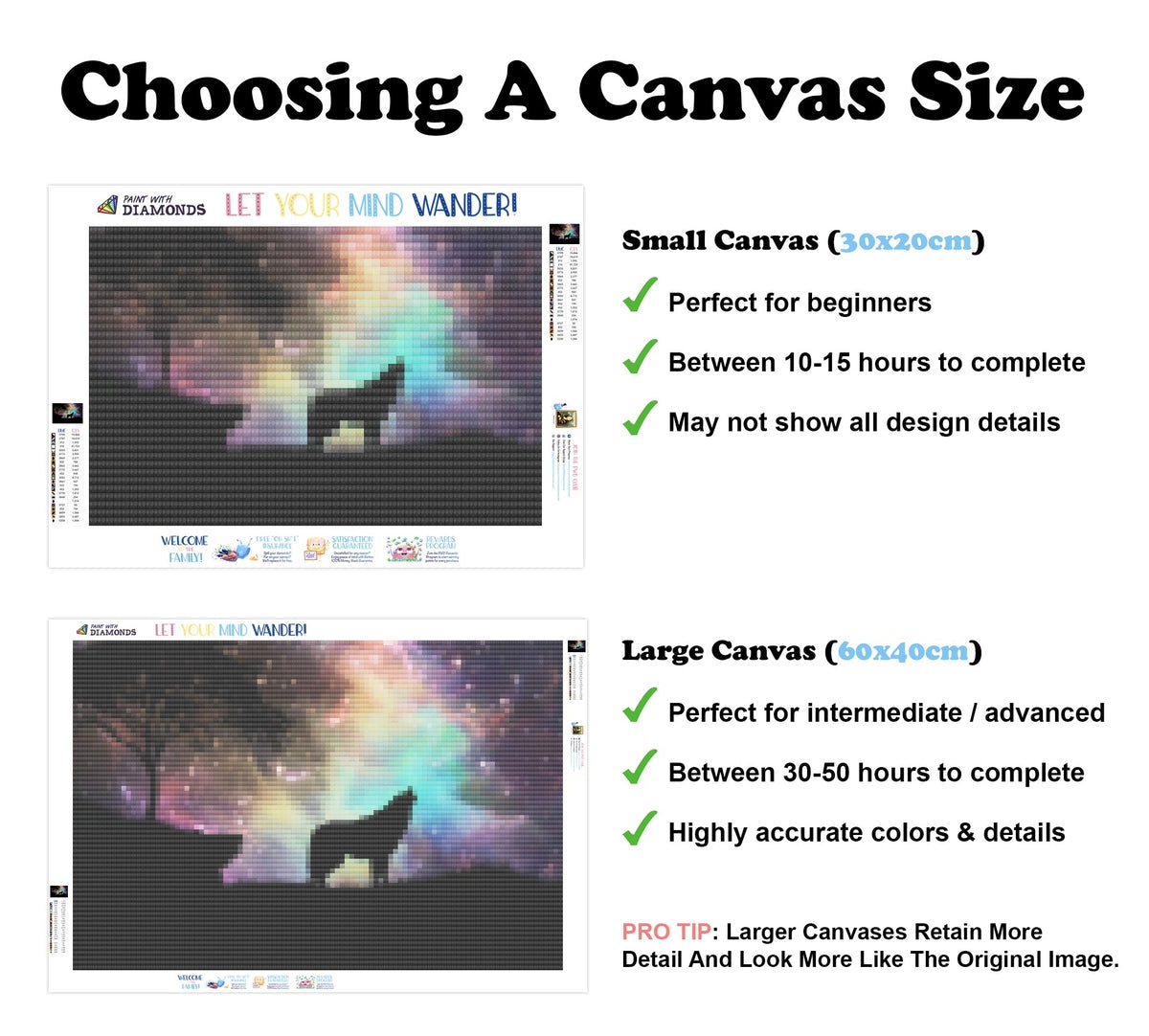 Starry Night Wolf — Diamond Painting Kit