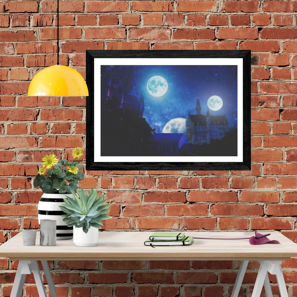 Three Moon Castles — Diamond Painting Kit