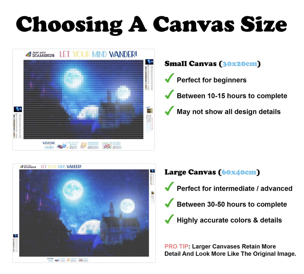 Three Moon Castles — Diamond Painting Kit