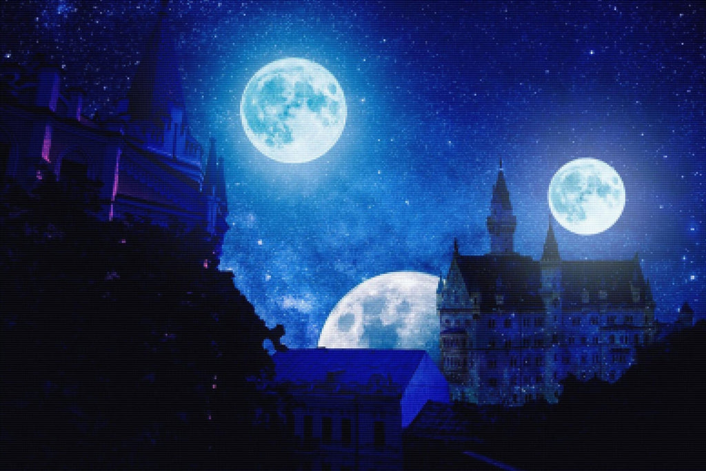 Three Moon Castles — Diamond Painting Kit