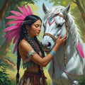 Whispers of the Pink Plume (5FD+4AB) — Diamond Painting Kit