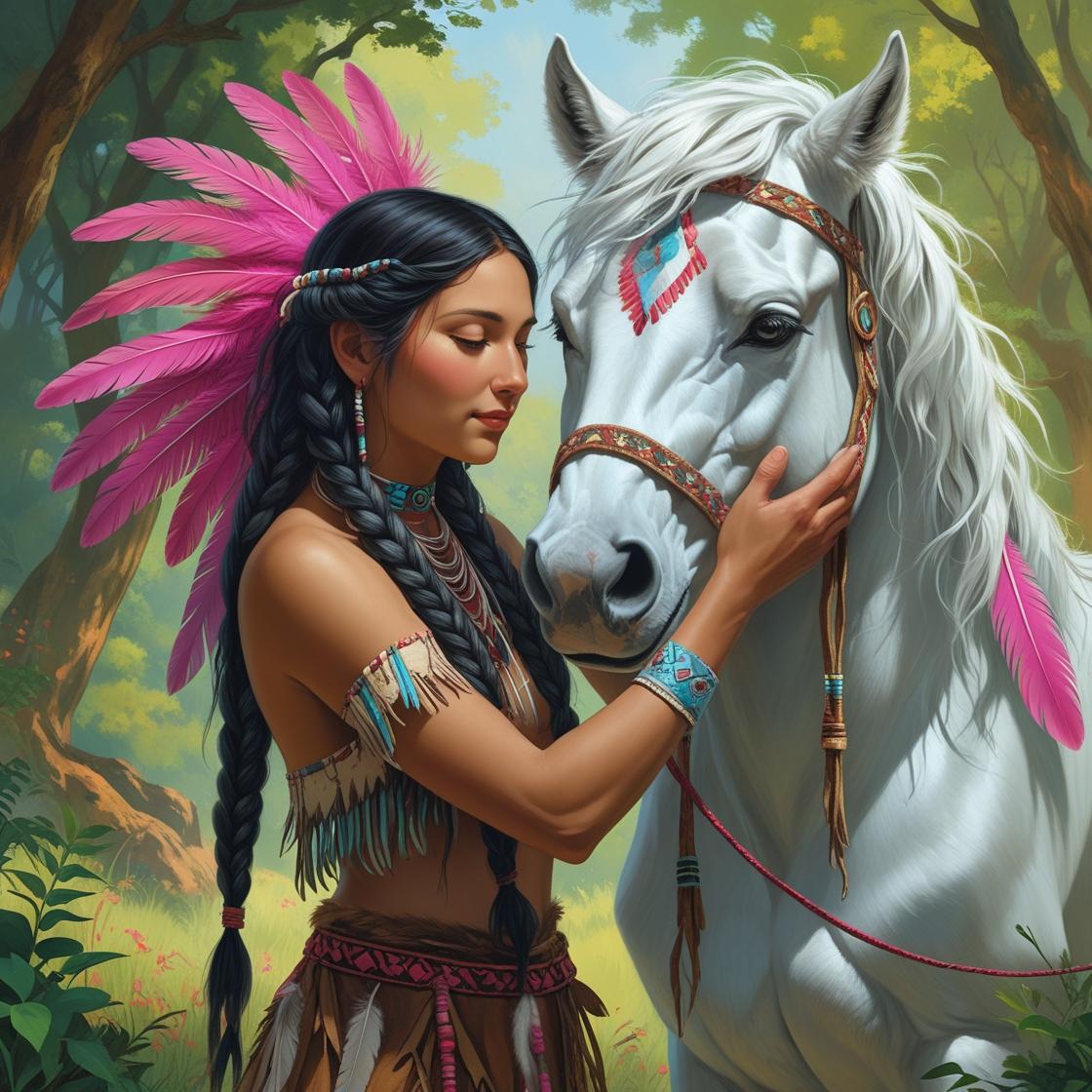 Whispers of the Pink Plume (5FD+4AB) — Diamond Painting Kit