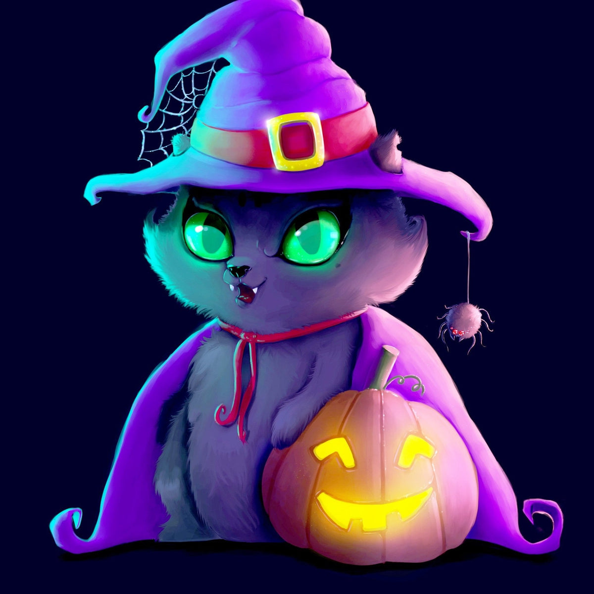 Witchy Kitty — Diamond Painting Kit
