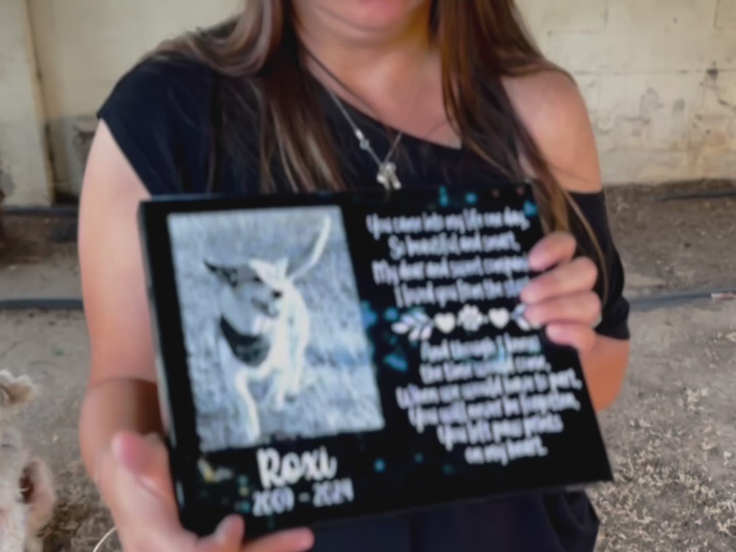 Outdoor Personalized Dog Memorial Plaque You Left Pawprints On My Heart Personalized Outdoor Plaque