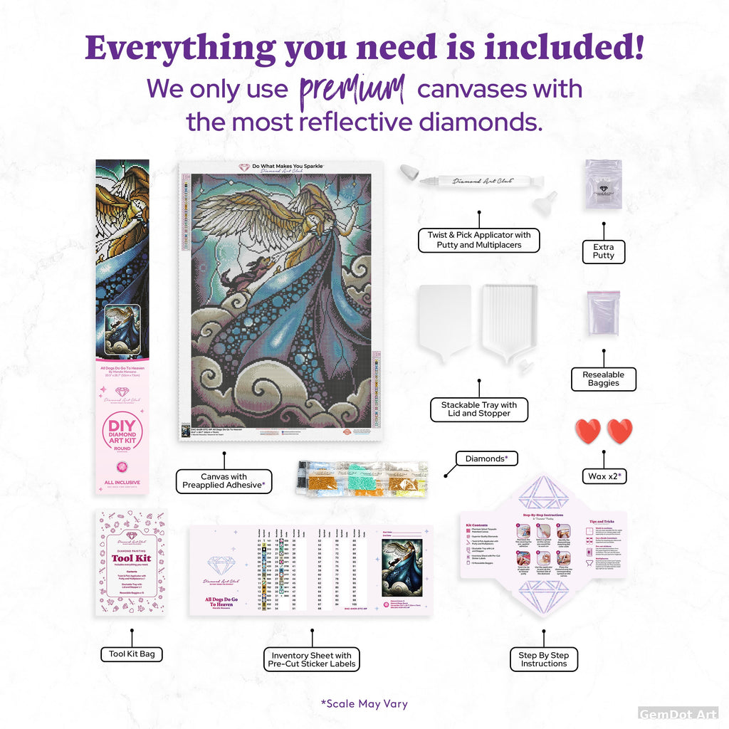 All Dogs Do Go To Heaven — Diamond Painting Kit