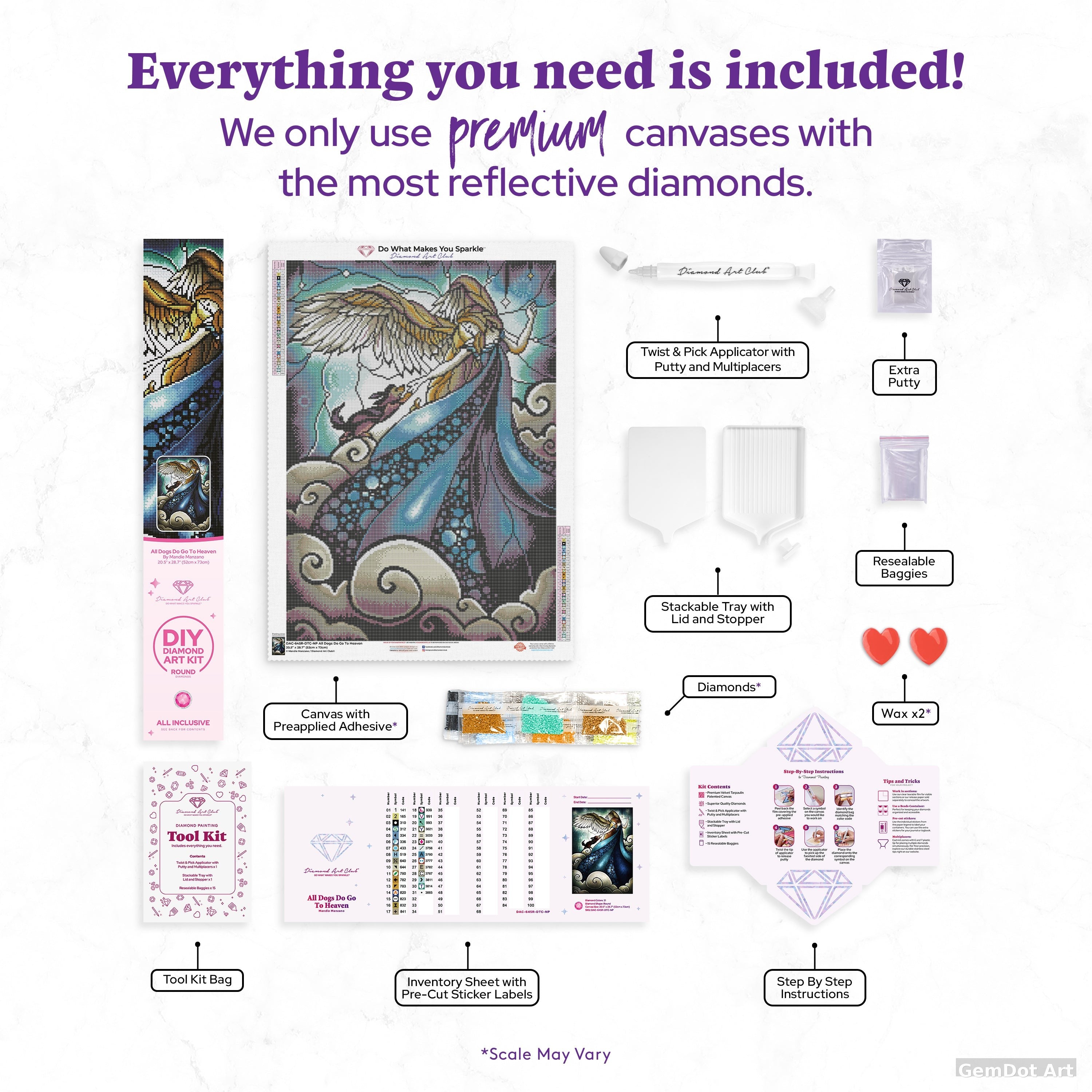 All Dogs Do Go To Heaven — Diamond Painting Kit