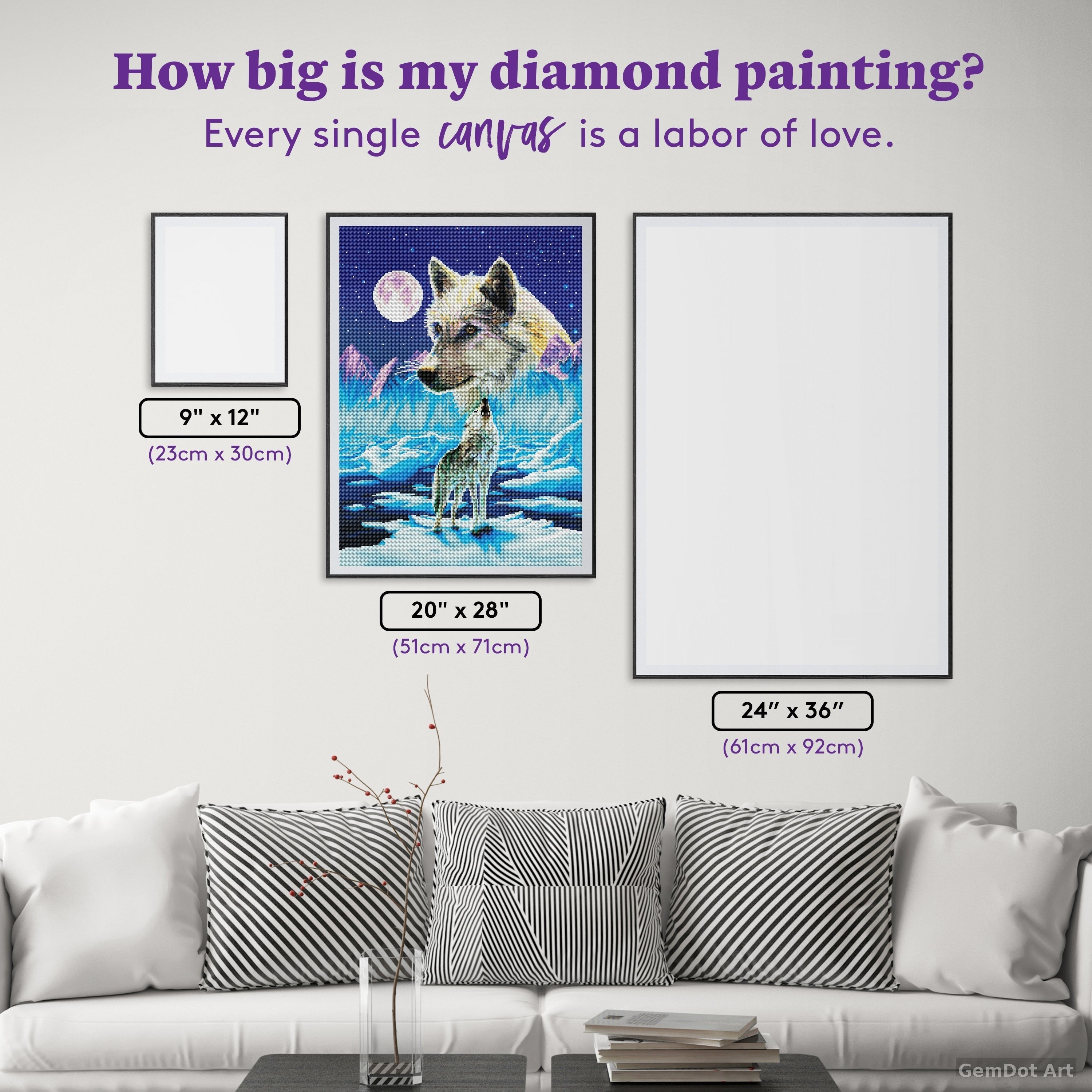 Arctic Wolves — Diamond Painting Kit