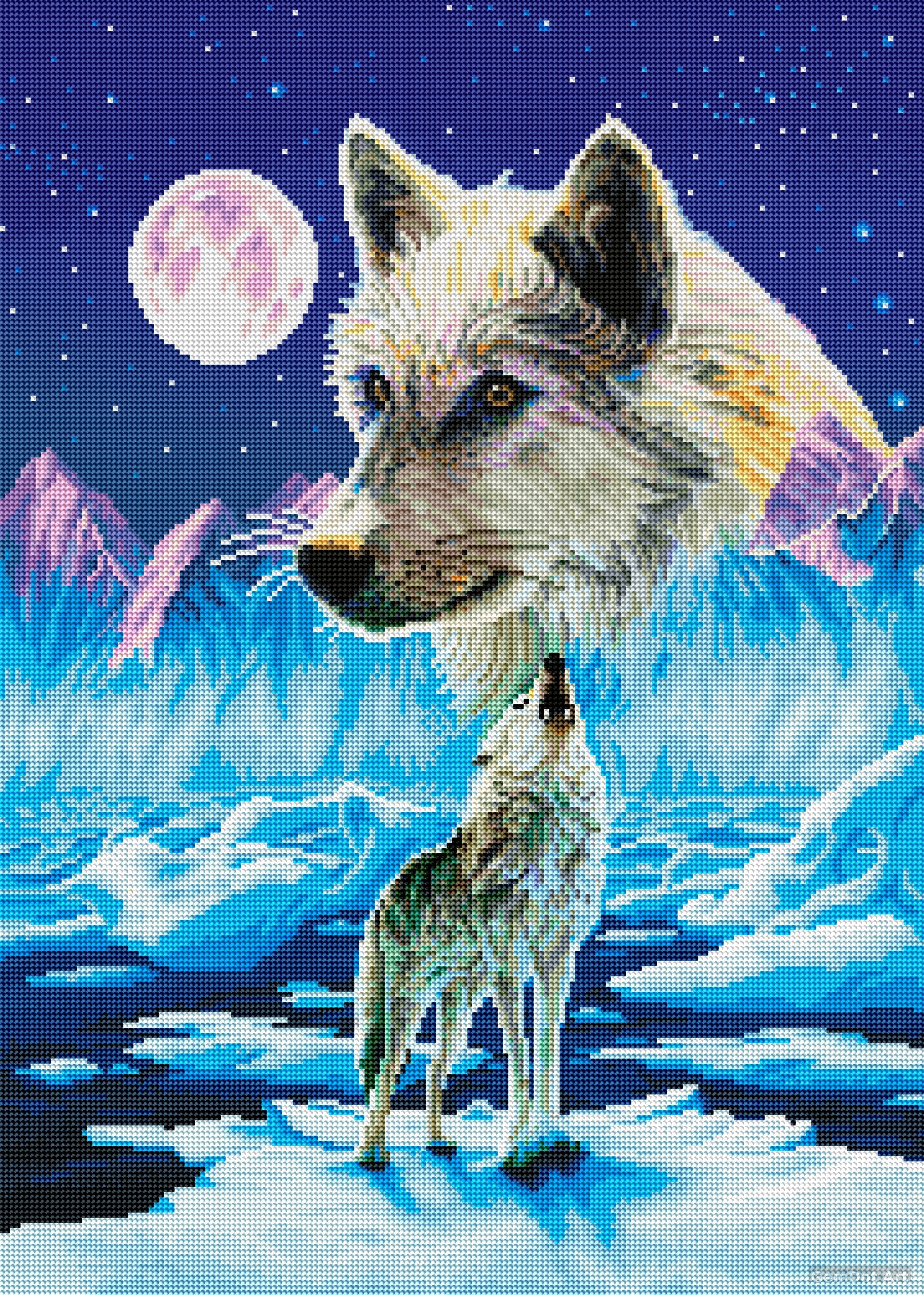 Arctic Wolves — Diamond Painting Kit