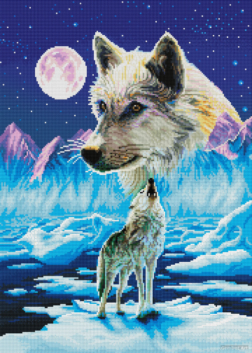 Arctic Wolves — Diamond Painting Kit