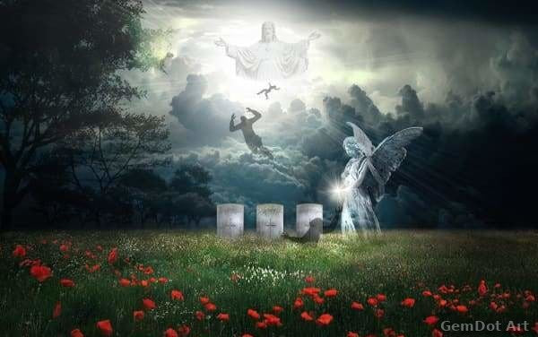At The Gravestone — Diamond Painting Kit