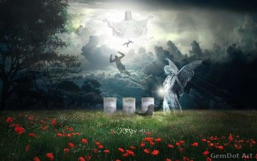 At The Gravestone — Diamond Painting Kit