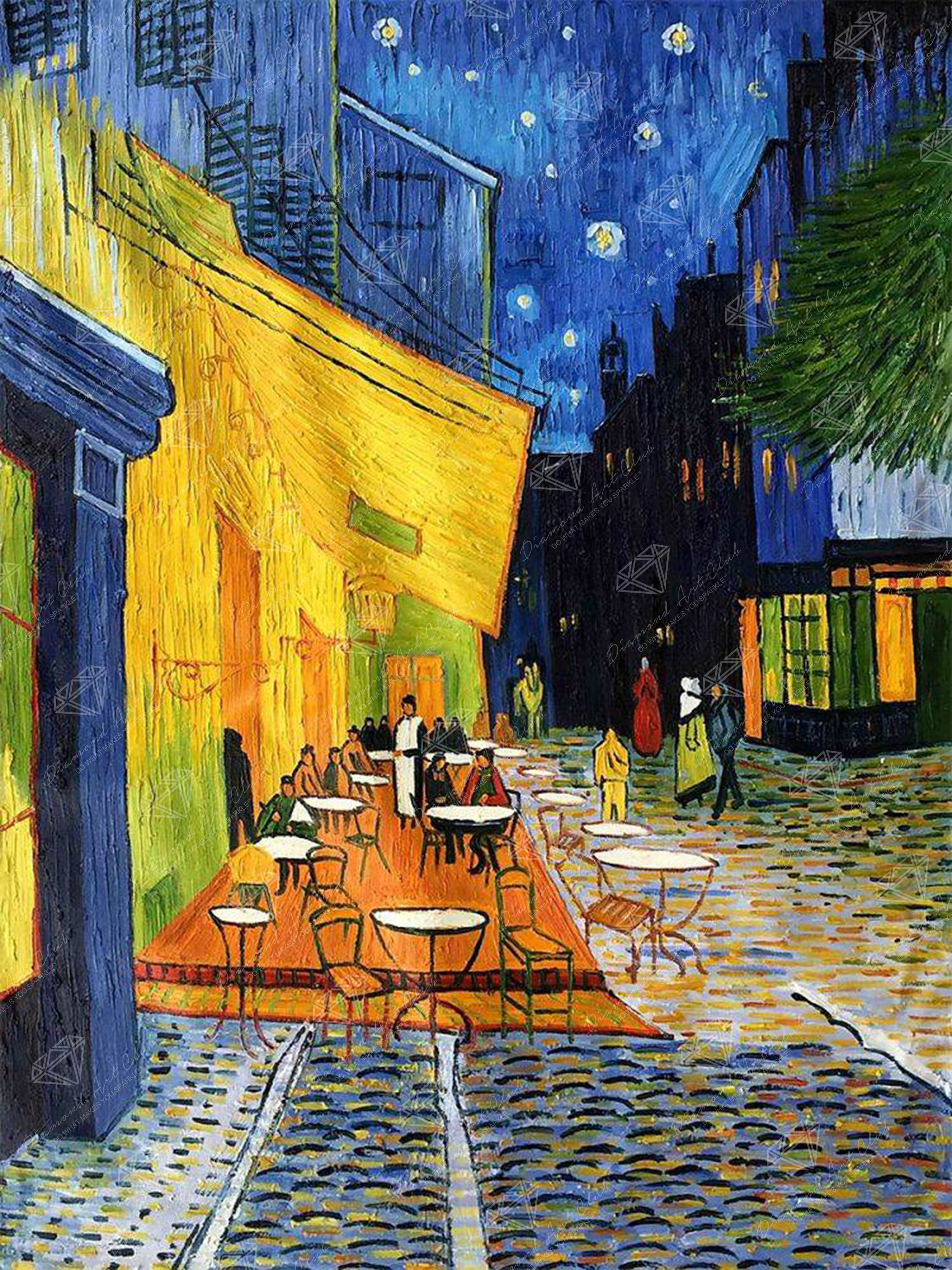 Café Terrace at Night — Starter Diamond Painting Kit