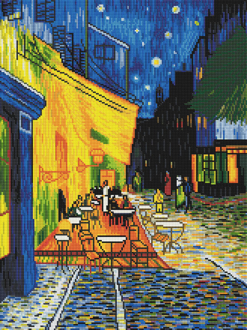 Café Terrace at Night — Starter Diamond Painting Kit