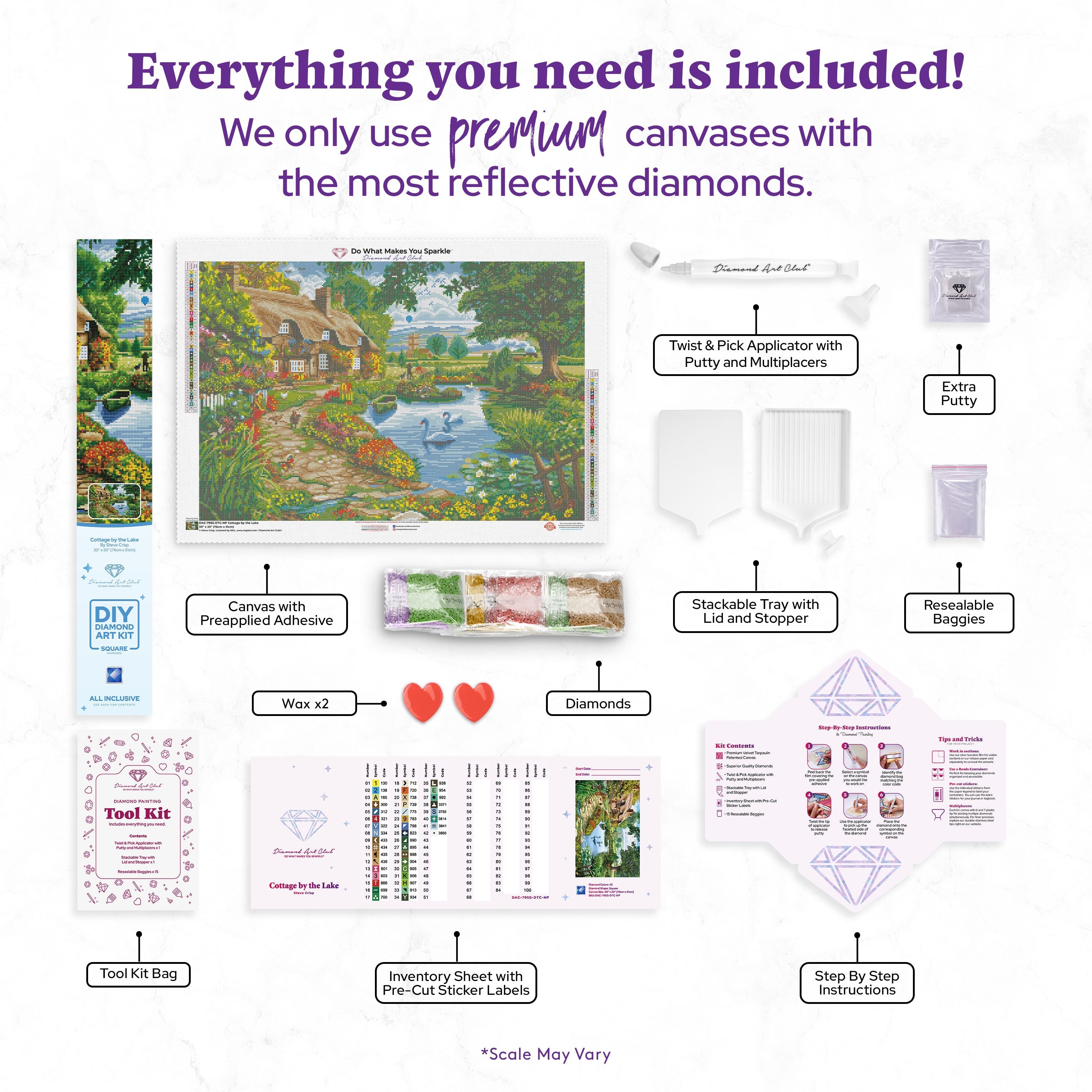 Cottage by the Lake — Diamond Painting Kit