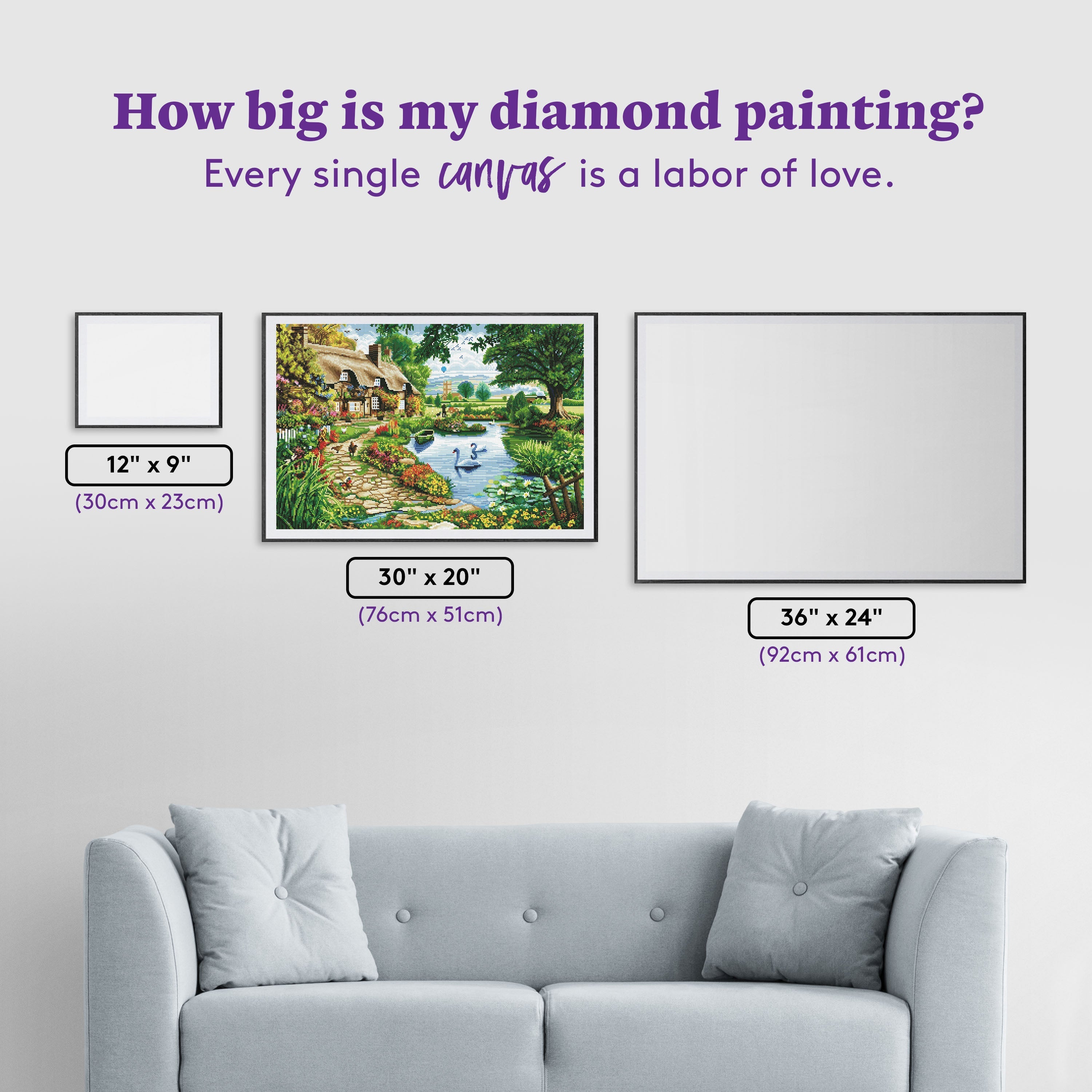 Cottage by the Lake — Diamond Painting Kit