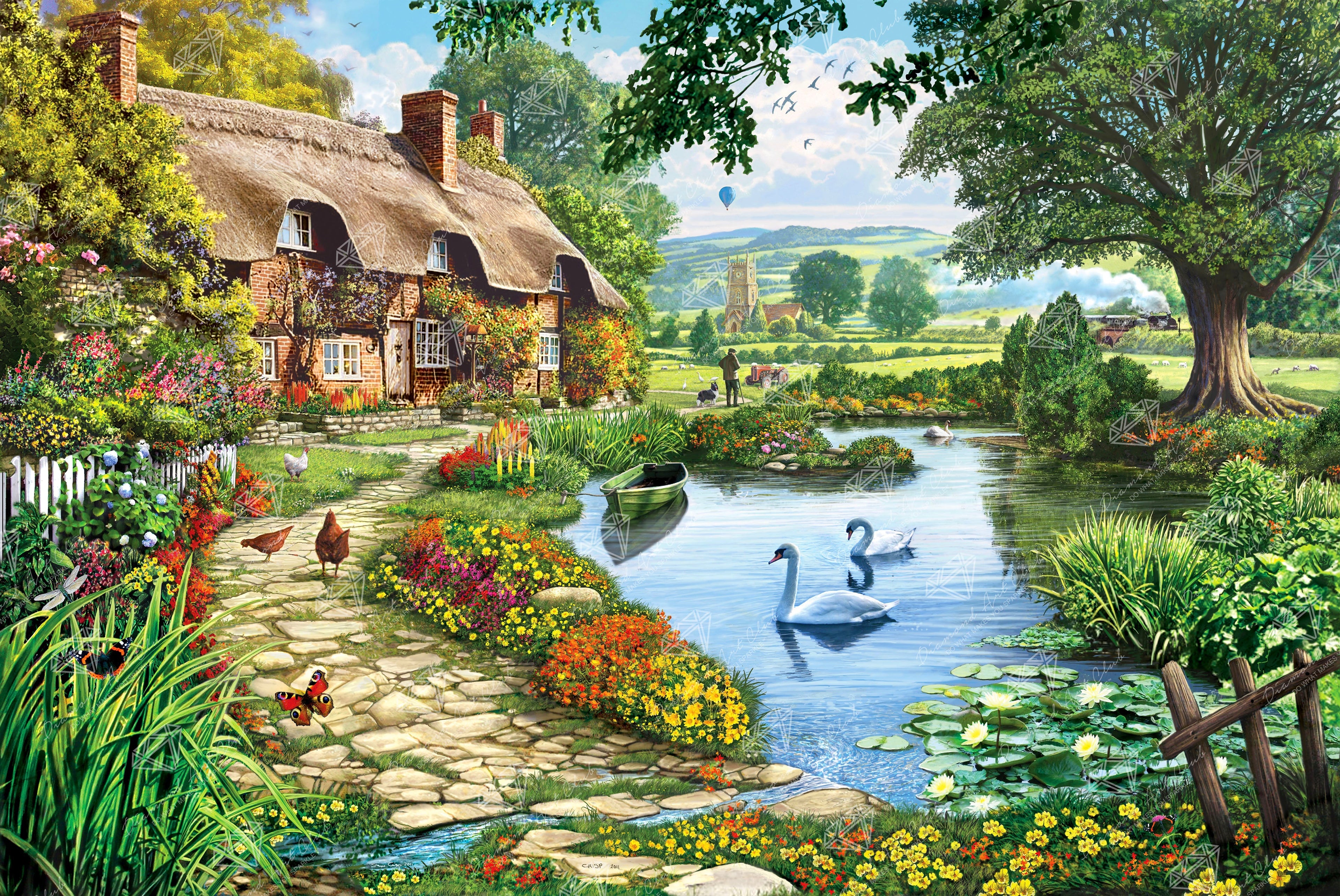 Cottage by the Lake — Diamond Painting Kit