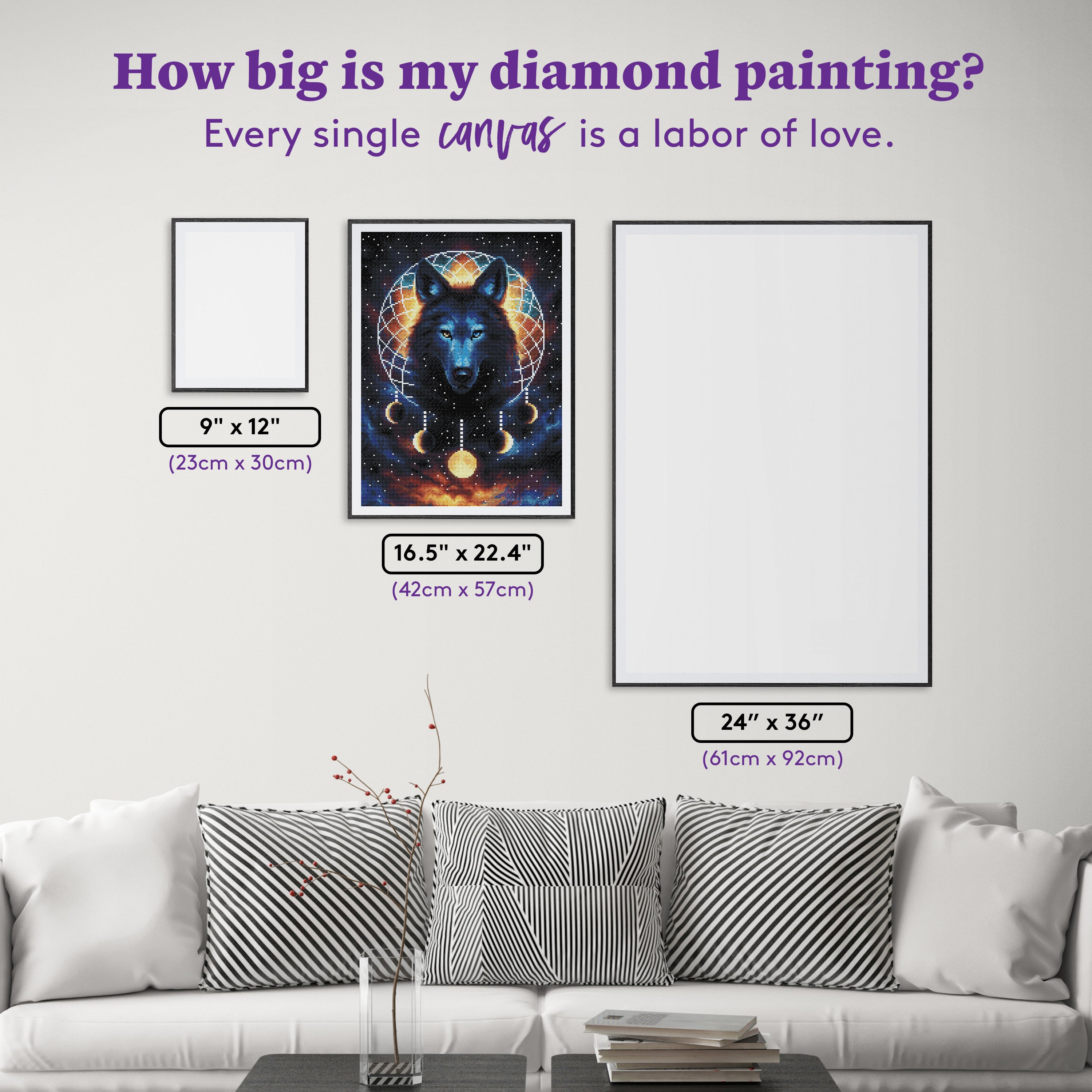 Dreamcatcher Wolf — Diamond Painting Kit