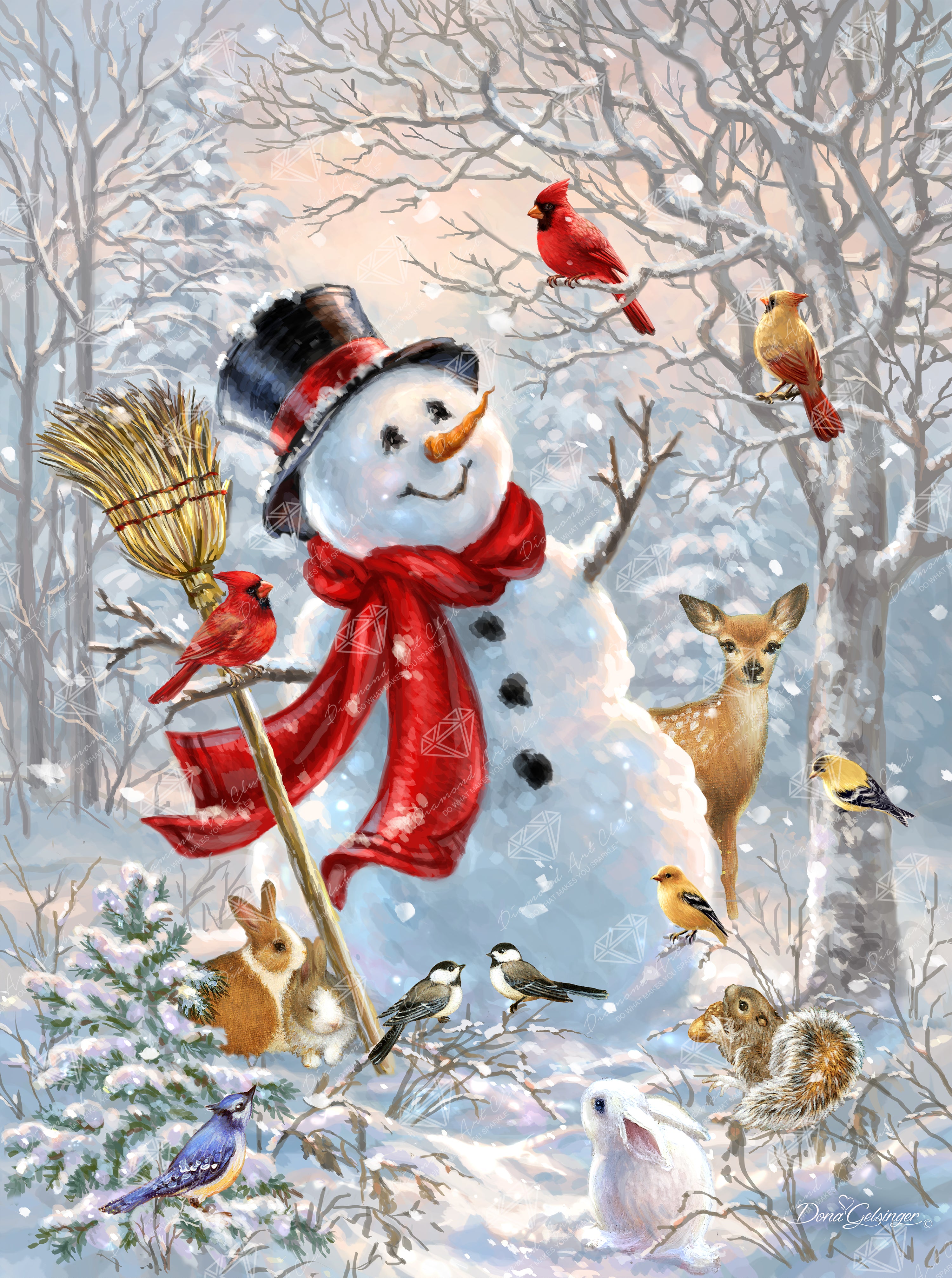 Frosty Forest Friend — Starter Diamond Painting Kit